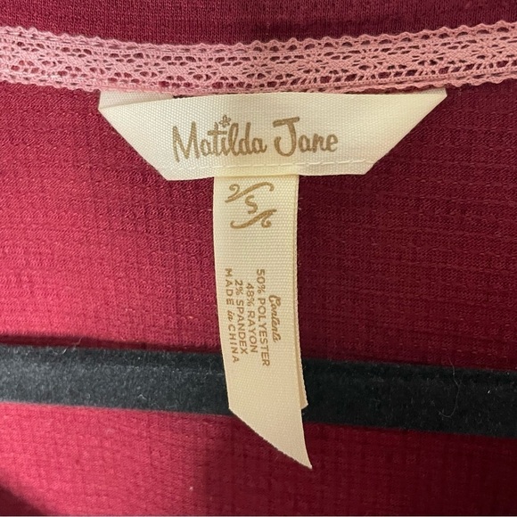 Matilda Jane Alisa Red Peplum Top -284 - Picture 6 of 9